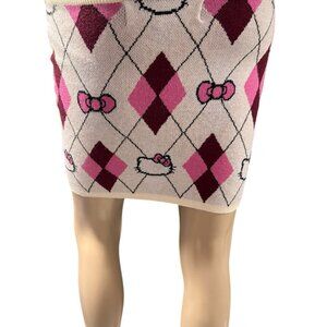 Hello Kitty Forever 21 Women XS Limited Edition Argyle Stretchy‎ Mini Skirt